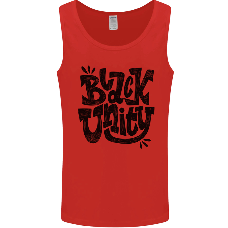Black Unity Black Lives Matter Juneteenth Mens Vest Tank Top Red