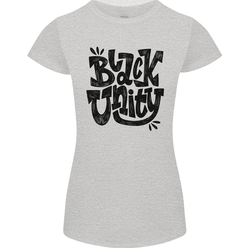 Black Unity Black Lives Matter Juneteenth Womens Petite Cut T-Shirt Sports Grey