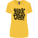 Black Unity Black Lives Matter Juneteenth Womens Wider Cut T-Shirt Yellow