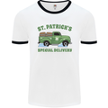 St Patricks Beer Delivery Funny Alcohol Guiness Mens Ringer T-Shirt White/Black