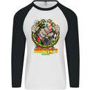 Juneteenth Black Lives Matter History Mens L/S Baseball T-Shirt White/Black