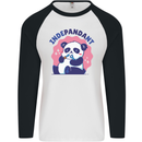 Indepandant Funny Independant Panda Bear Mens L/S Baseball T-Shirt White/Black