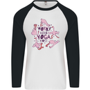 Worry Less Yoga More Mens L/S Baseball T-Shirt White/Black