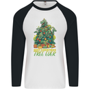 Best Christmas Tree Ever T-Rex Xmas Dinosaur Mens L/S Baseball T-Shirt White/Black