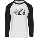 Rhino Ecology Rhinoceroses Mens L/S Baseball T-Shirt White/Black