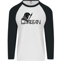 Spartan Gym Training Top Bodybuilding Mens L/S Baseball T-Shirt White/Black