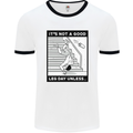 It's Not a Good Leg Day Funny Gym Bodybuilding Mens Ringer T-Shirt White/Black