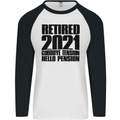 Goodbye Tension Retirement 2021 Retired Mens L/S Baseball T-Shirt White/Black