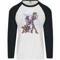 Gemini Star Sign Astrological Zodiac Mens L/S Baseball T-Shirt White/Black