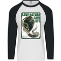 Save Nature Environment Climate Change Life Mens L/S Baseball T-Shirt White/Black