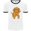 Hungarian Magyar Magyar Vizsla Puppy Dog Mens Ringer T-Shirt White/Black