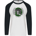 Pakistan Bodybuilding Gym Training Pakistani Mens L/S Baseball T-Shirt White/Black