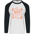 Not a Food Belly New Baby Pregnancy Pregnant Mens L/S Baseball T-Shirt White/Black