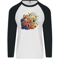 Tumpet Player Jazz Mens L/S Baseball T-Shirt White/Black