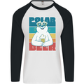 Polar Beer Funny Bear Alcohol Play on Words Mens L/S Baseball T-Shirt White/Black