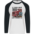 Lorry Driver I Like Big Trucks I Cannot Lie Trucker Mens L/S Baseball T-Shirt White/Black