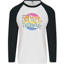 LGBT Im Gay Thats Why Pride Awareness Mens L/S Baseball T-Shirt White/Black