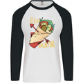 Singles Day Anti Valentines Day Kebab Mens L/S Baseball T-Shirt White/Black