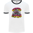 Quad Biking Adrenaline Off Road ATV Biker Mens Ringer T-Shirt White/Black