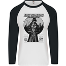 Jack the Ripper Halloween Horror Movie Mens L/S Baseball T-Shirt White/Black