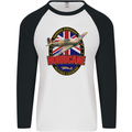 Hawker Hurricane Flying Legend Mens L/S Baseball T-Shirt White/Black