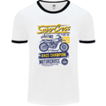 Supercross MotoX Dirt Bike Motocross Mens Ringer T-Shirt White/Black