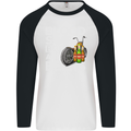 Blood Sweat Bikes & Beer Funny Motorcycle Mens L/S Baseball T-Shirt White/Black