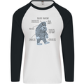 The Anatomy of Bigfoot Mens L/S Baseball T-Shirt White/Black