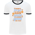 Wear Your Smile Feel Good Happy Joy Love Mens Ringer T-Shirt White/Black