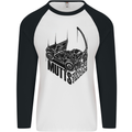 MUTTS Military Utility Tactical Trucks 4x4 Mens L/S Baseball T-Shirt White/Black