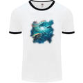 Ocean Great White Sharks Mens Ringer T-Shirt White/Black