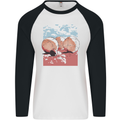 Petanque Balls Boules Bowls Mens L/S Baseball T-Shirt White/Black