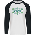 Plants Things I Do in My Spare Time Mens L/S Baseball T-Shirt White/Black