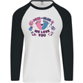 Pink or Blue New Baby Pregnancy Pregnant Mens L/S Baseball T-Shirt White/Black