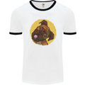 A Cute Boxer Dog Puppy Mens Ringer T-Shirt White/Black