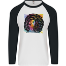 Fathers Day Gaming Mens L/S Baseball T-Shirt White/Black