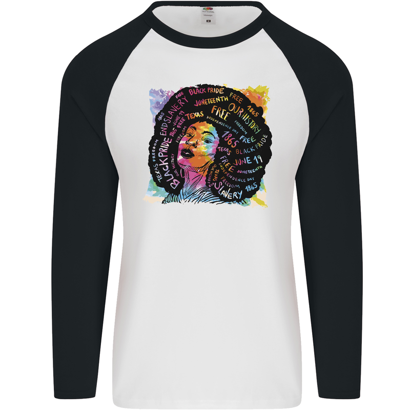 Fathers Day Gaming Mens L/S Baseball T-Shirt White/Black