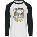 Real Beards Love Mead Funny Beer Alcohol Mens L/S Baseball T-Shirt White/Black