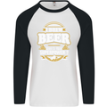 I Brew Beer What's Your Superpower? Alcohol Mens L/S Baseball T-Shirt White/Black