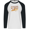 Gyrocopter Rather Be Flying Mens L/S Baseball T-Shirt White/Black