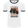 Monster Trucks are My Jam Funny Mens Ringer T-Shirt White/Black