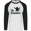 The Scuba Father Day Funny Diver Diving Mens L/S Baseball T-Shirt White/Black