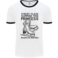 This Princess Wears Ice Skates Skater Funny Mens Ringer T-Shirt White/Black