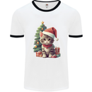 Cute Christmas With Presents and Tree Mens Ringer T-Shirt White/Black