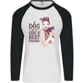 A Dog Is a Girl's Best Friend Chihuahua Mens L/S Baseball T-Shirt White/Black