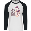 A Dog Is a Girl's Best Friend Chihuahua Mens L/S Baseball T-Shirt White/Black