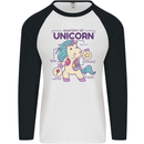 Anatomy of a Unicorn Funny Fantasy Mens L/S Baseball T-Shirt White/Black