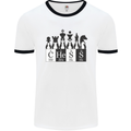 Chess Elements Periodic Table Mens Ringer T-Shirt White/Black