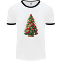 Strawberry Christmas Tree Xmas Mens Ringer T-Shirt White/Black