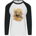 Kitesurfing Spray and Pray Mens L/S Baseball T-Shirt White/Black